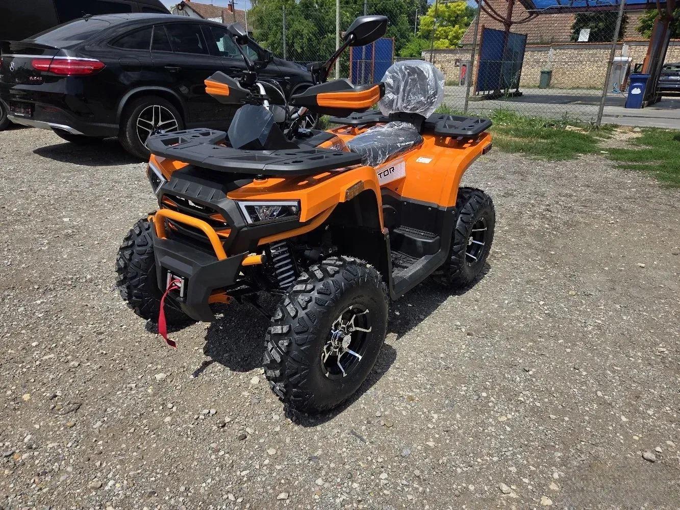 Tao Motor Titan 250 ATV sa desne strane, sa zadnjim nosačem za teret